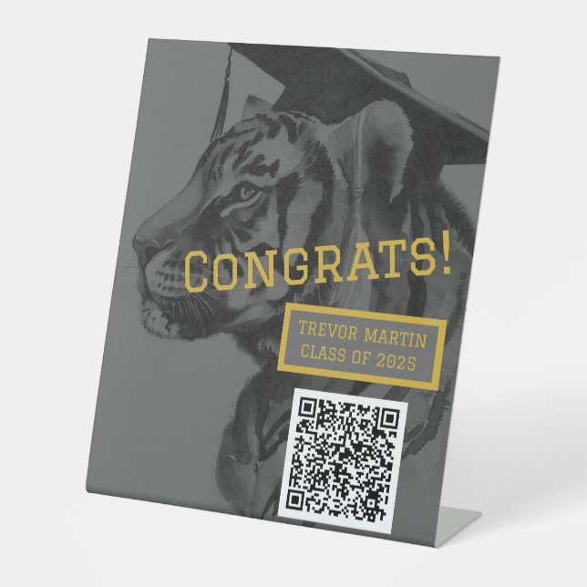 Graduation Party Sign with QR Code (Front)