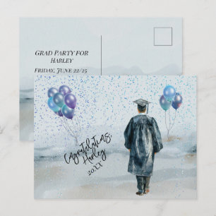 Graduation Party Son Congratulations Postcard