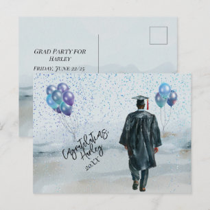 Graduation Party Son Congratulations Postcard