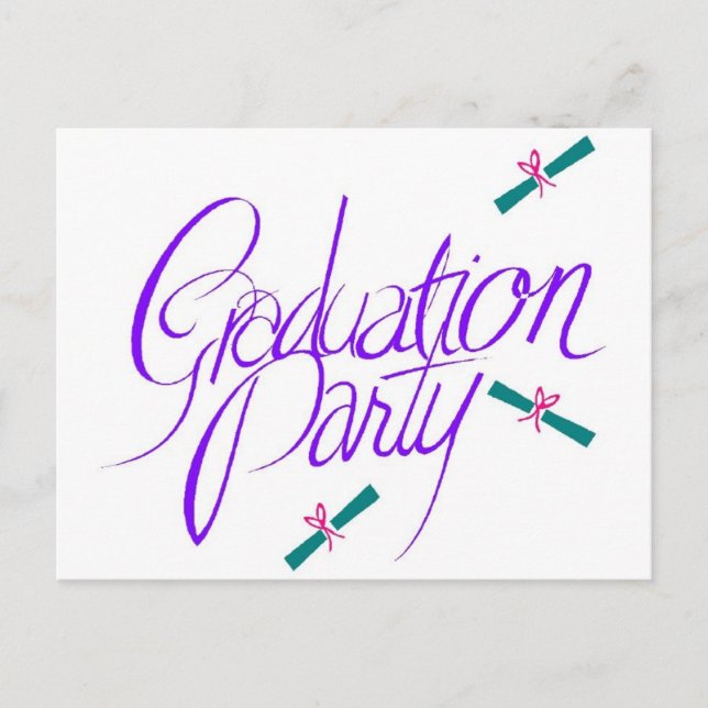Graduation Party Supplies Postcards (Front)