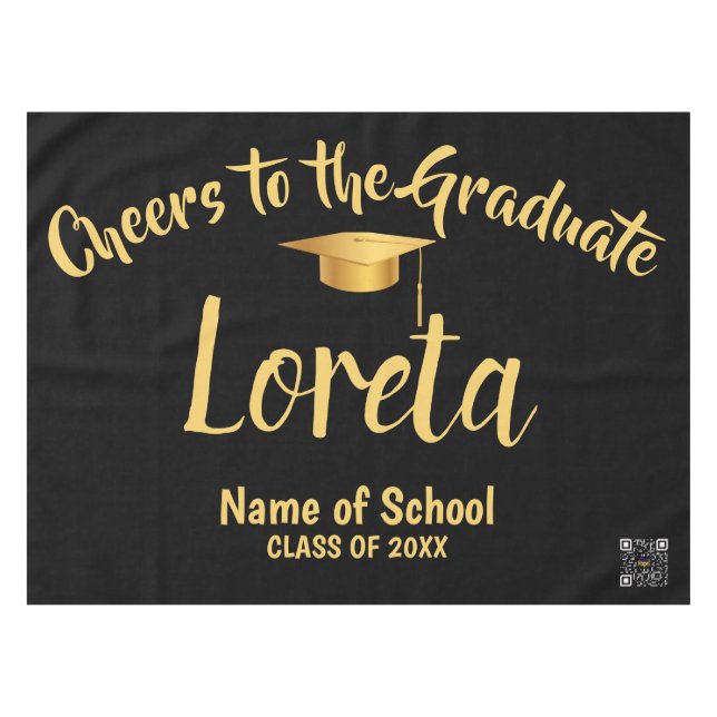 Graduation Party Tablecloth (Front (Horizontal))