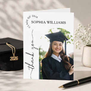 Graduation Party Thank You Cards with Photo