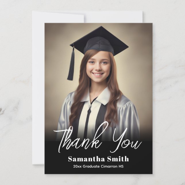 Graduation Party Thank You Photo  Invitation (Front)
