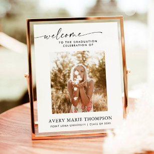 Graduation Party Welcome Sign   Boho Photo Welcome