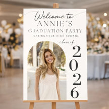 Graduation Party Welcome Sign with Photo: Grad Par