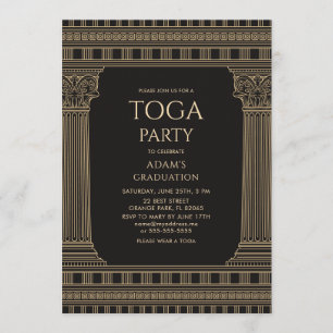 Graduation party with CUSTOM COLOURS Temple Invitation