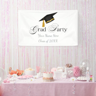 Graduation Party with Custom Name and Class Year Banner