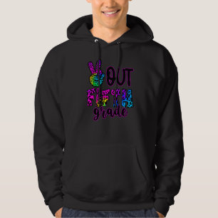 Graduation Peace Sign Out Fifth Grade Tie Dye Leo Hoodie
