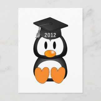 Graduation Penguin Announcement Postcard
