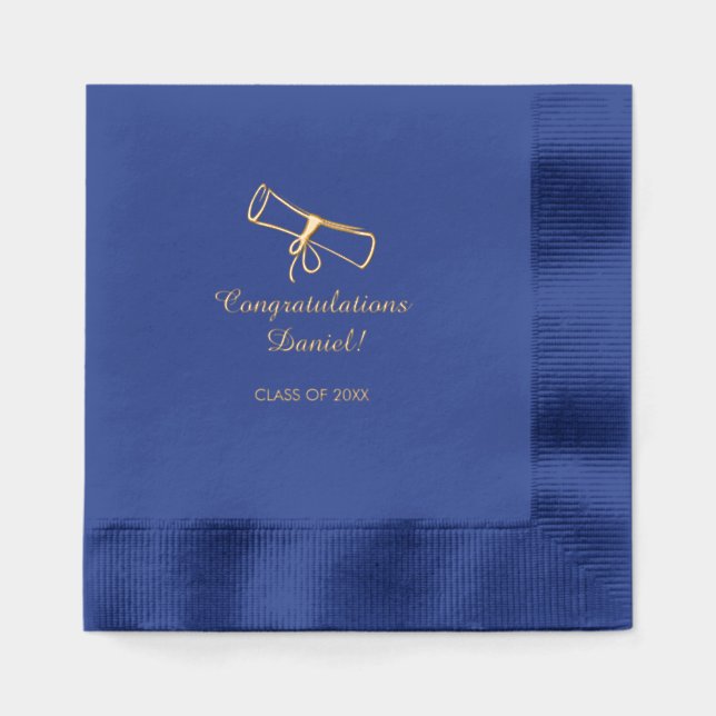 Graduation Personalised  Foil Napkins (Front)