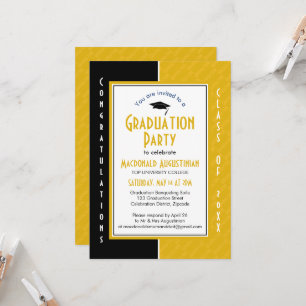 GRADUATION Personalised Yellow SCIENCE Graduate Invitation