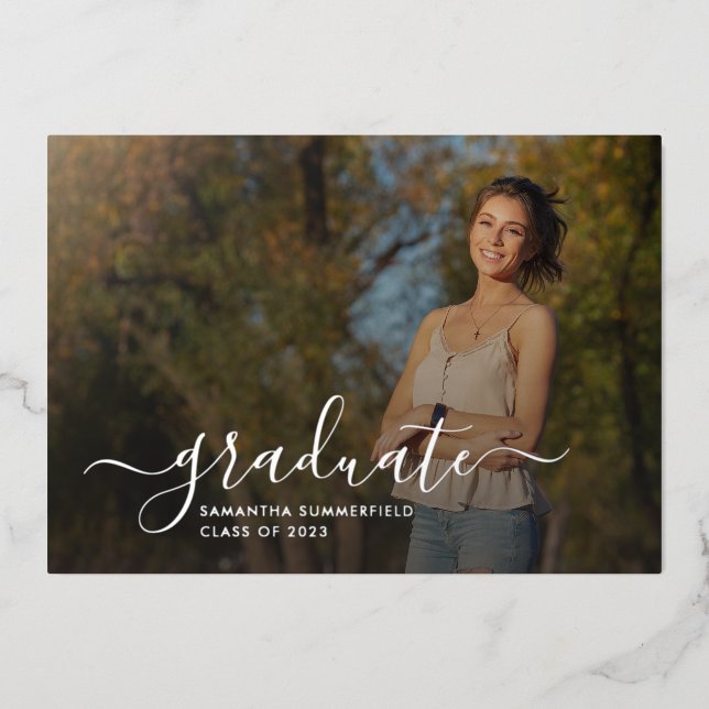 Graduation Photo 2024 Silver Script Announcement (Front)