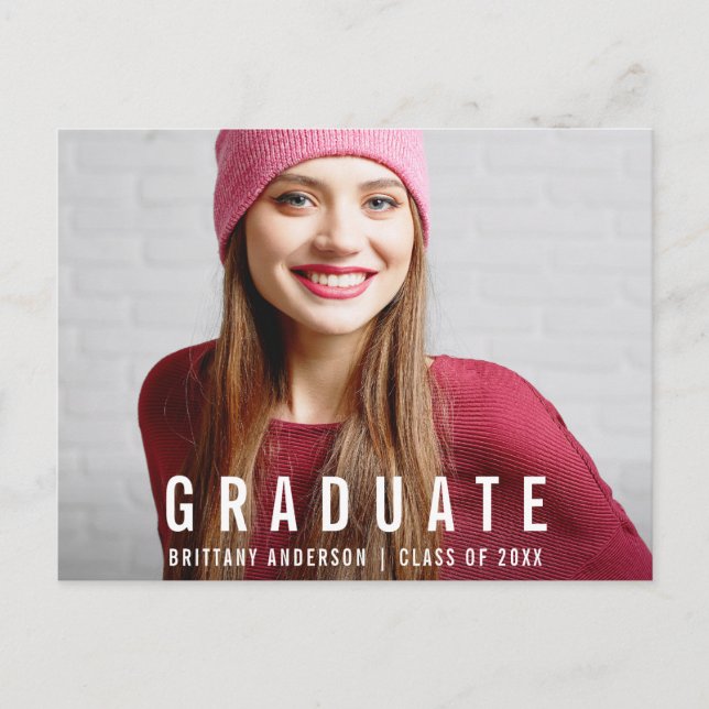 Graduation Photo Announcement P (Blank Back) (Front)