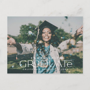 Graduation Photo Announcement Postcard