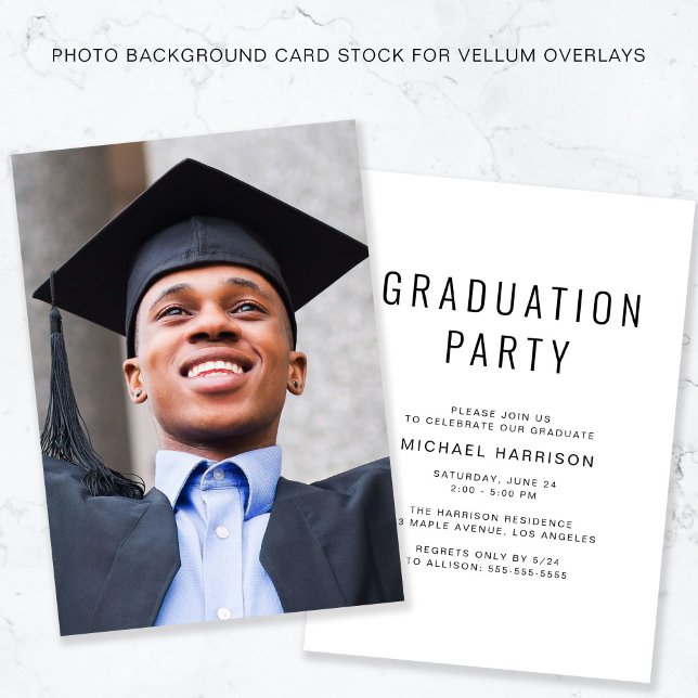 Graduation Photo Background For Vellum Overlay Invitation (Creator Uploaded)