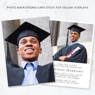 Graduation Photo Background For Vellum Overlay Invitation