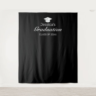 Graduation Photo Background Modern Minimalist  Tapestry