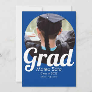 Graduation Photo Bold Any Colour Announcement