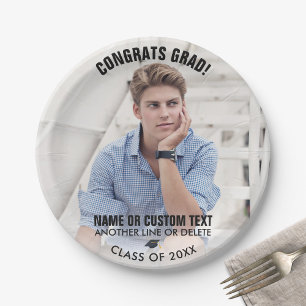 Graduation Photo Class 2018 Congrats Grad Custom Paper Plate