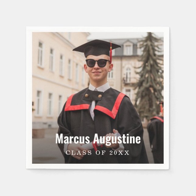 Graduation Photo Class of 2025 Napkin (Front)