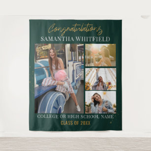 Graduation Photo Collage Backdrop 2026 Photobooth Tapestry