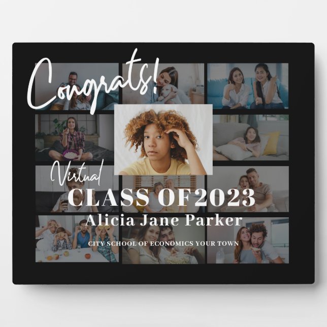 Graduation photo collage class of 2022 plaque (Front)
