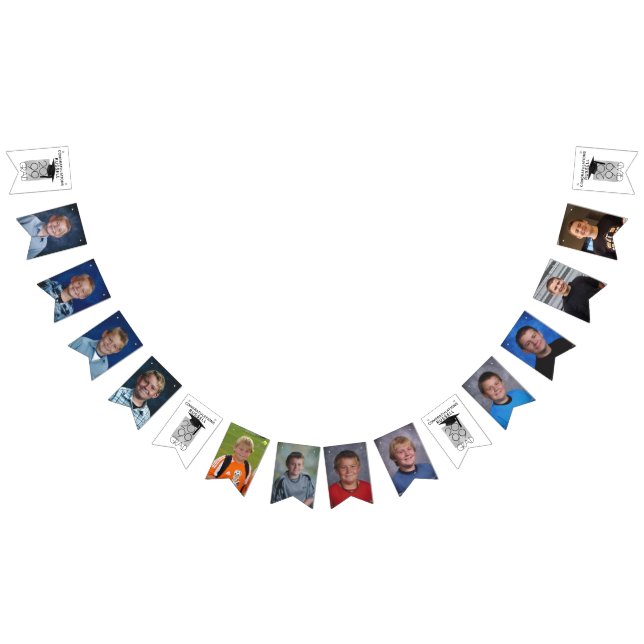 Graduation Photo Collage CLASS OF Black Silver Bunting (All)