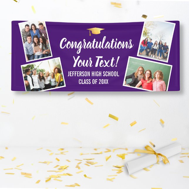 Graduation Photo Collage Congrats Senior Any Colou Banner (Creator Uploaded)