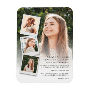 Graduation Photo Collage Open House 2024 Party Magnet
