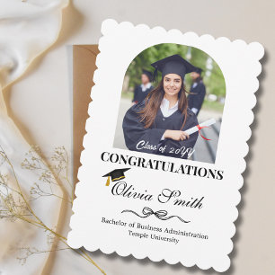 Graduation Photo Congratulations Graduate Stylish Holiday Card