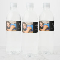 Graduation Photo Custom Water Bottle Label