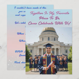 Graduation Photo Favourite Place Invitation