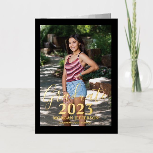Graduation Photo Foil Invitation (Front)