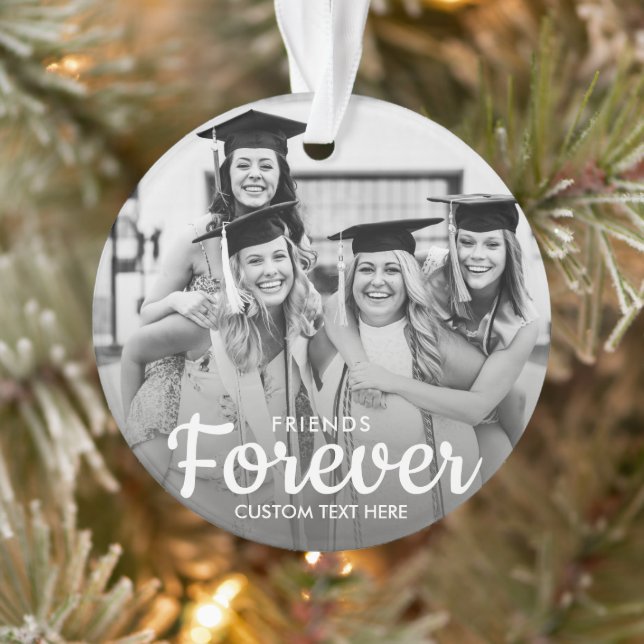 Graduation Photo Friends Forever Memory Keepsake Ornament (Tree)