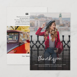 Graduation Photo Grad Party 2025 Thank You Card