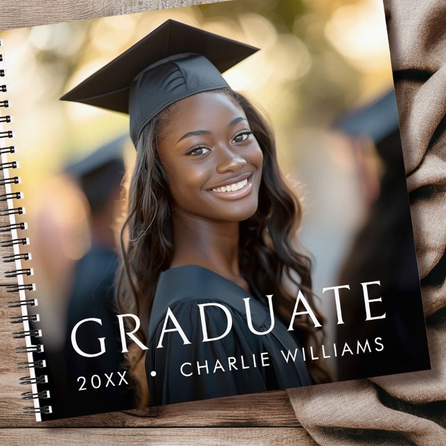 Graduation photo graduate name year guest book (Graduation photo graduate name year guest book)