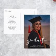 Graduation Photo Invitation Postcard