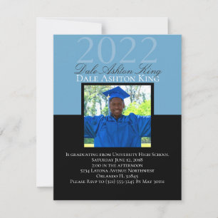 Graduation Photo Invitation Template For Males