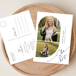 Graduation Photo Invite   Graduation Invitation Postcard