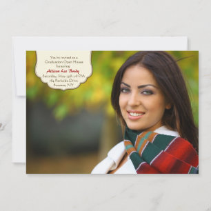 Graduation Photo Label Invitation