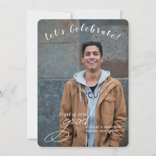 Graduation Photo Let's Celebrate Invitation