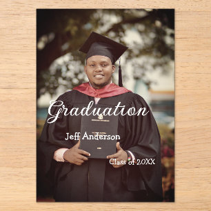Graduation photo man name class of 20XX college  Acrylic Invitations