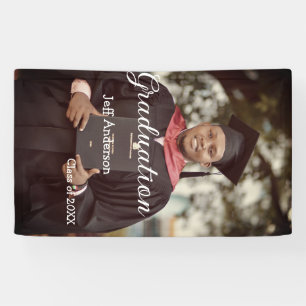 Graduation photo man name class of 20XX college  Banner