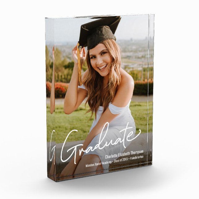 Graduation Photo Name School Graduate script (Left)