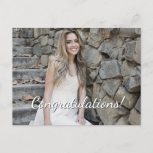Graduation Photo Postcard Announcement