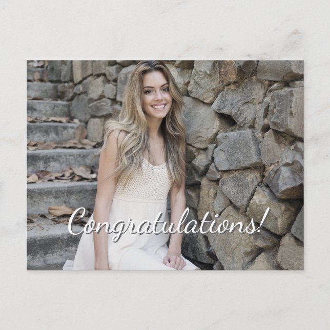 Graduation Photo Postcard Announcement (Front)