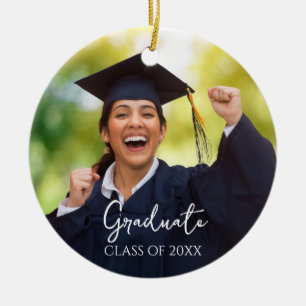 Graduation Photo Proud Graduate Gift Ceramic Ornament