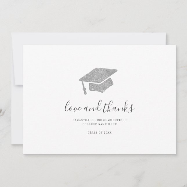 Graduation Photo Script 2024 Graduate Thank You Card (Front)
