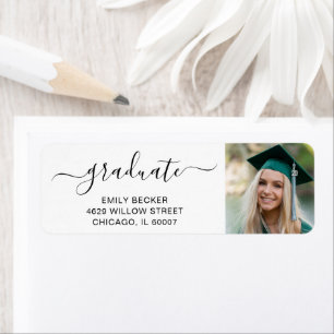 Graduation Photo Script Graduate Return Address Return Address Label
