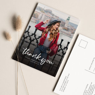 Graduation Photo Script Thank You Postcard